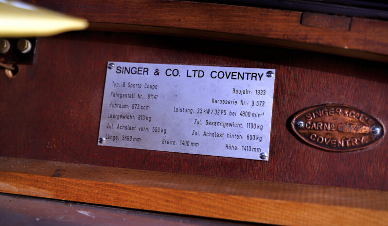 1934 Singer Nine Sports Coupé Deluxe voll